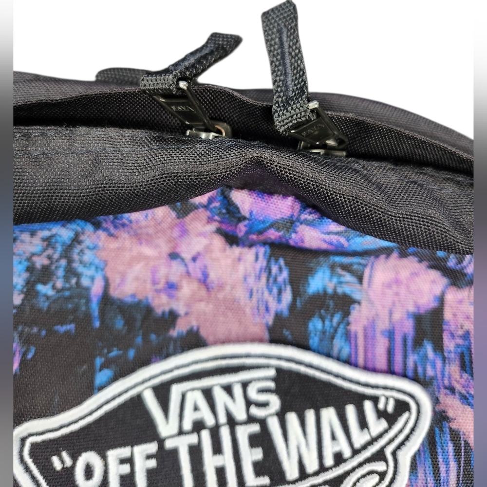 Vans Black And Blue Patterned Backpack - image 3